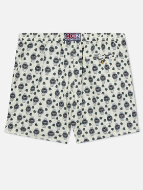 Short de bain Micro White Lighting avec imprimé watch in the night 
