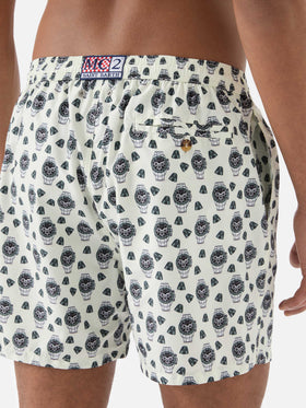 Short de bain Micro White Lighting avec imprimé watch in the night 