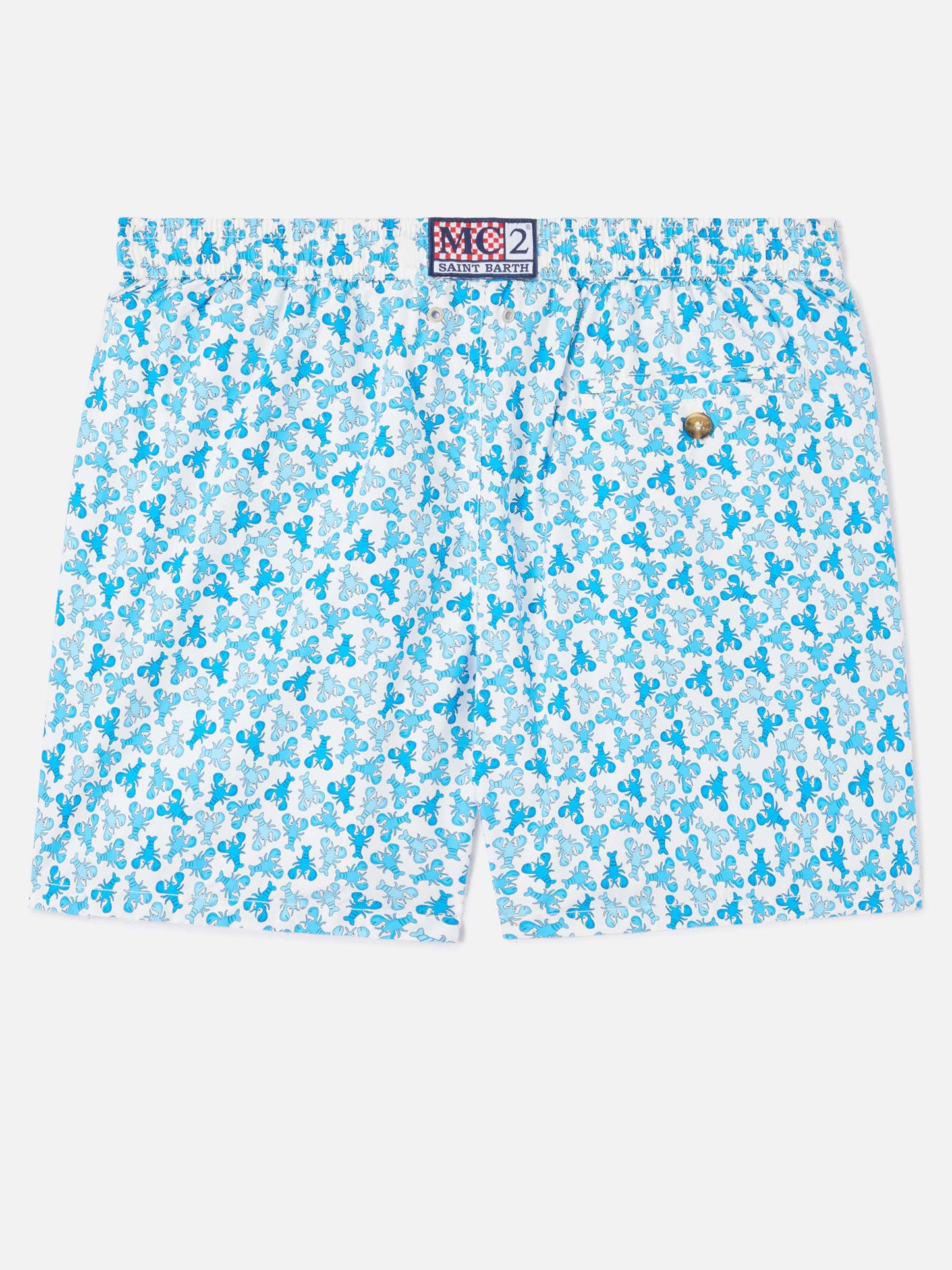 Lighting Micro Fantasy white lobster print swim shorts