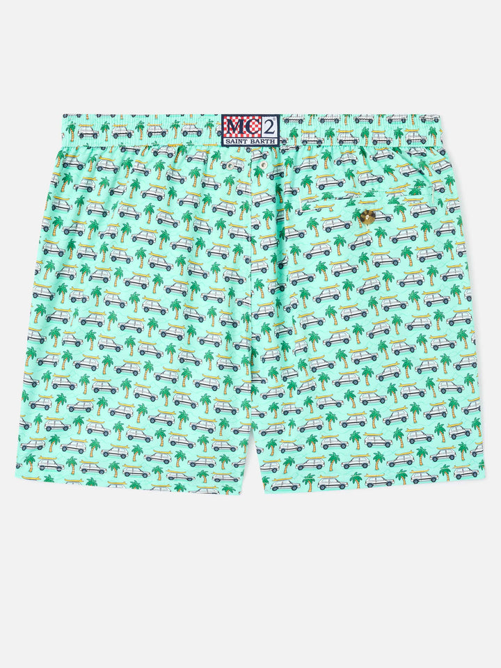 Bañador tipo shorts Lighting Micro Fantasy con estampado Panda verde | Edición Especial 