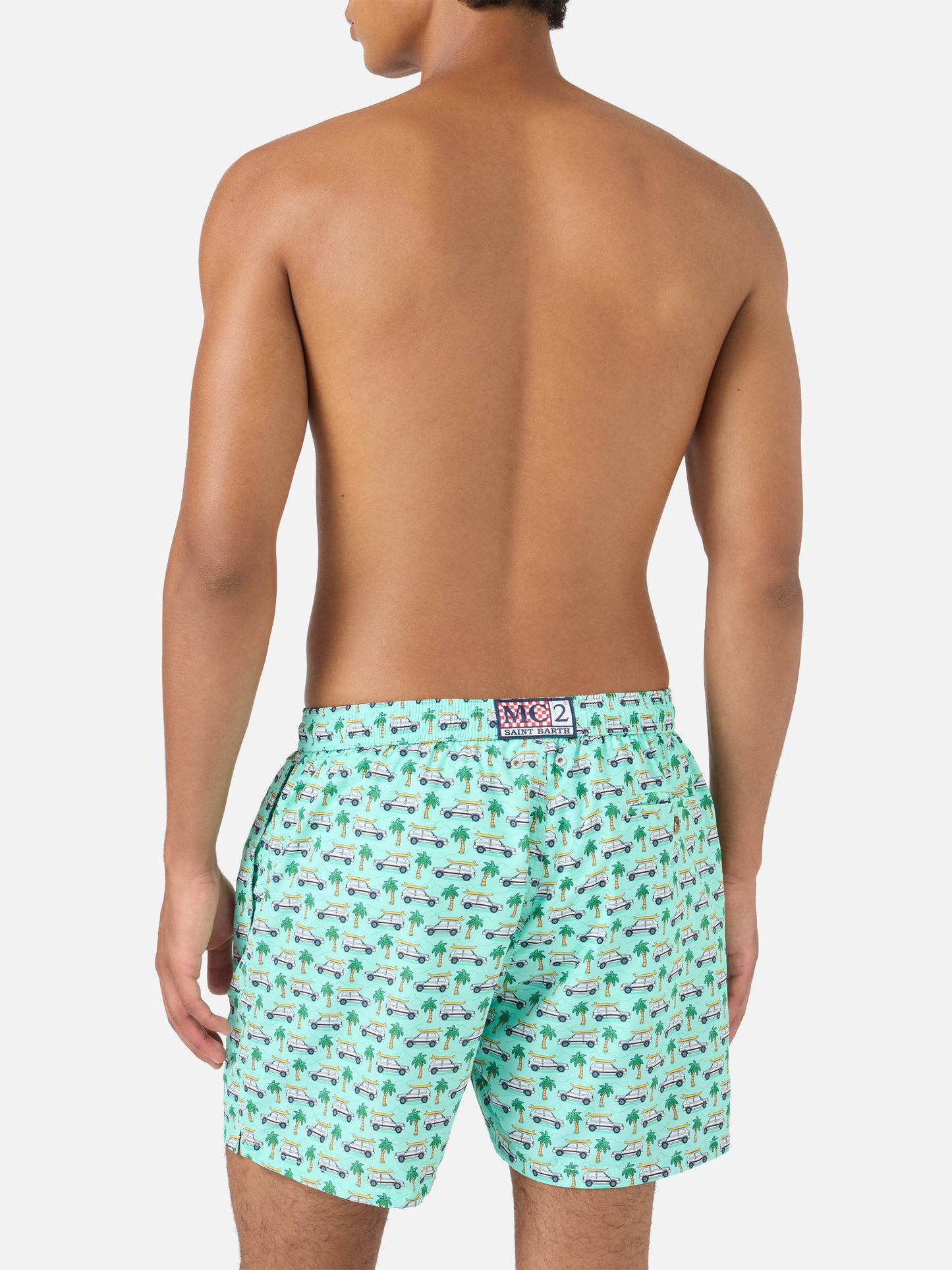 Bañador tipo shorts Lighting Micro Fantasy con estampado Panda verde | Edición Especial 