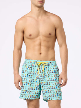 Man lightweight fabric swim-shorts Lighting Micro Fantasy with Peanuts print | SNOOPY PEANUTS™ SPECIAL EDITION - MC2 Saint Barth