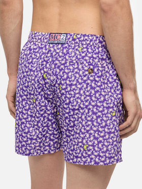 Man light fabric swim shorts with crabs print - MC2 Saint Barth