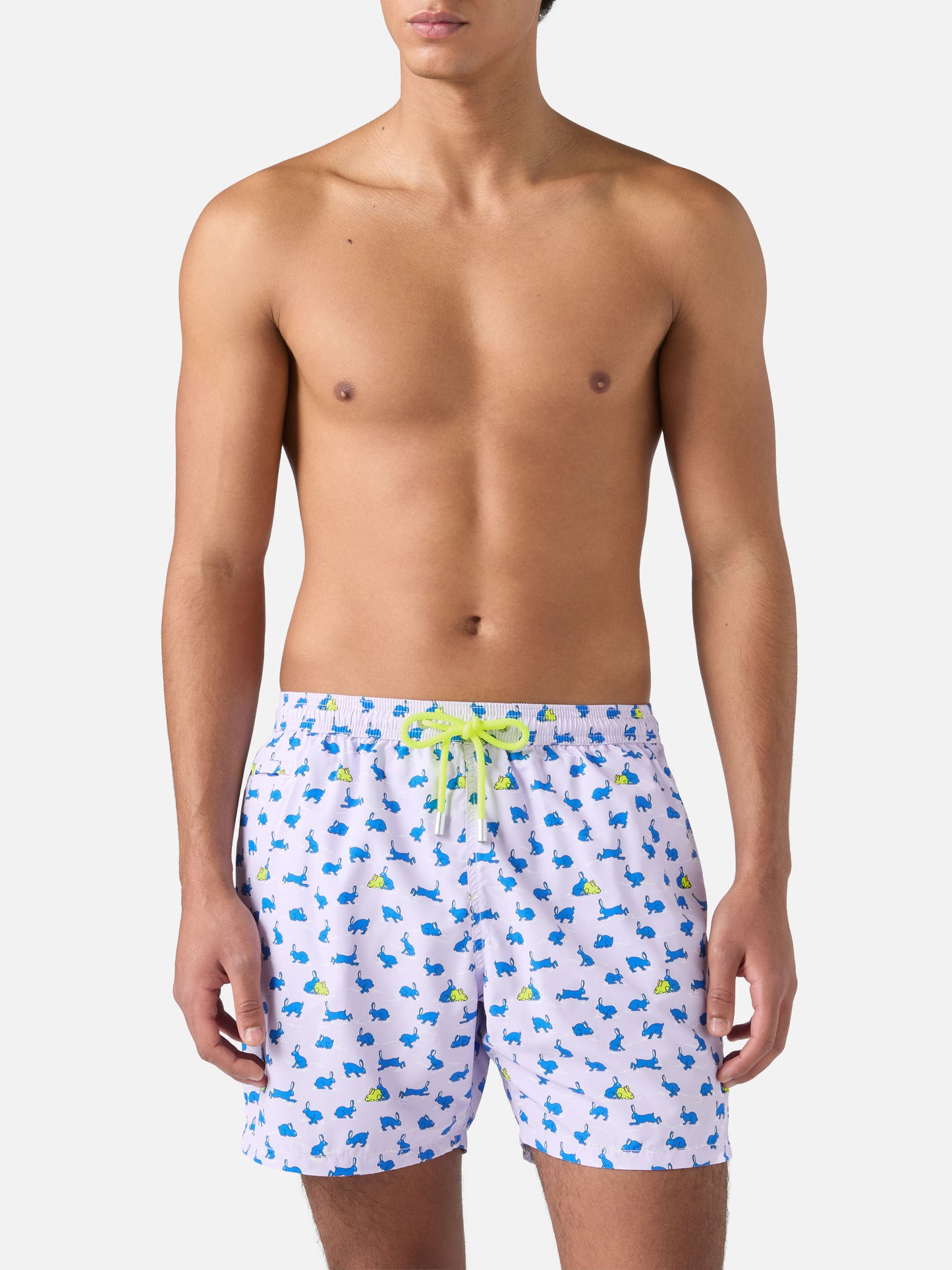Badehose aus leichtem Stoff mit Hasenmotiv