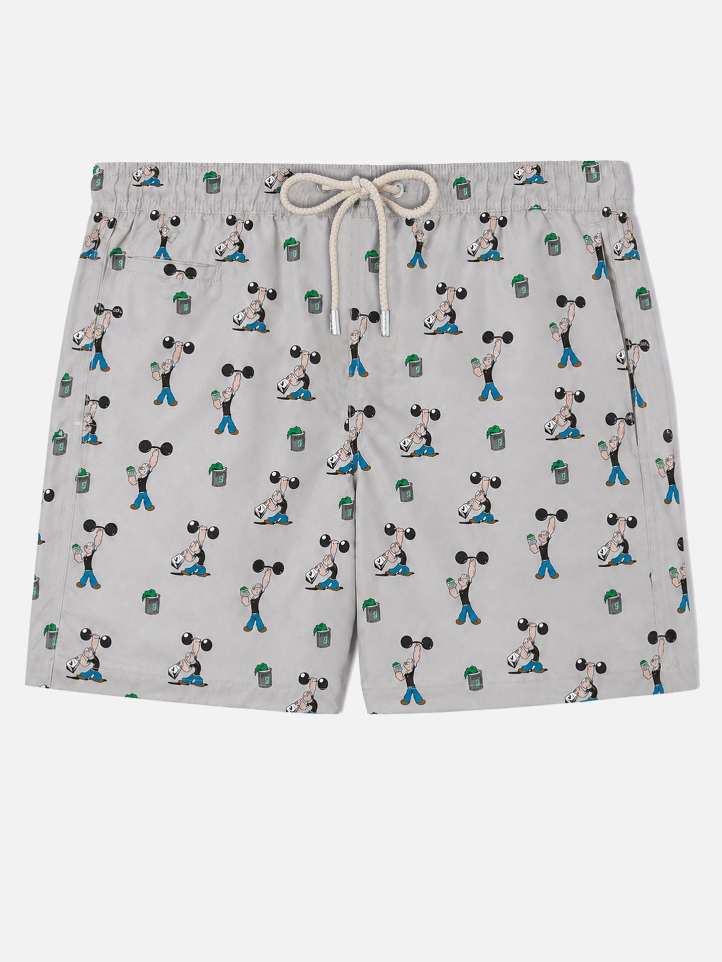 Short de bain Micro Lighting gris clair avec imprimé all-over Popeye | POPEYE SPECIAL EDITION 