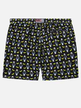 Bañador de tejido ligero Lighting con estampado de relojes 