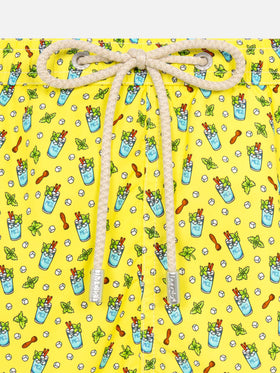 Lightweight fabric swim shorts Lighting with mojito print - MC2 Saint Barth