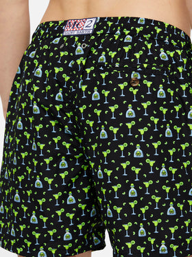 Lightweight fabric swim shorts Lighting with margarita print - MC2 Saint Barth