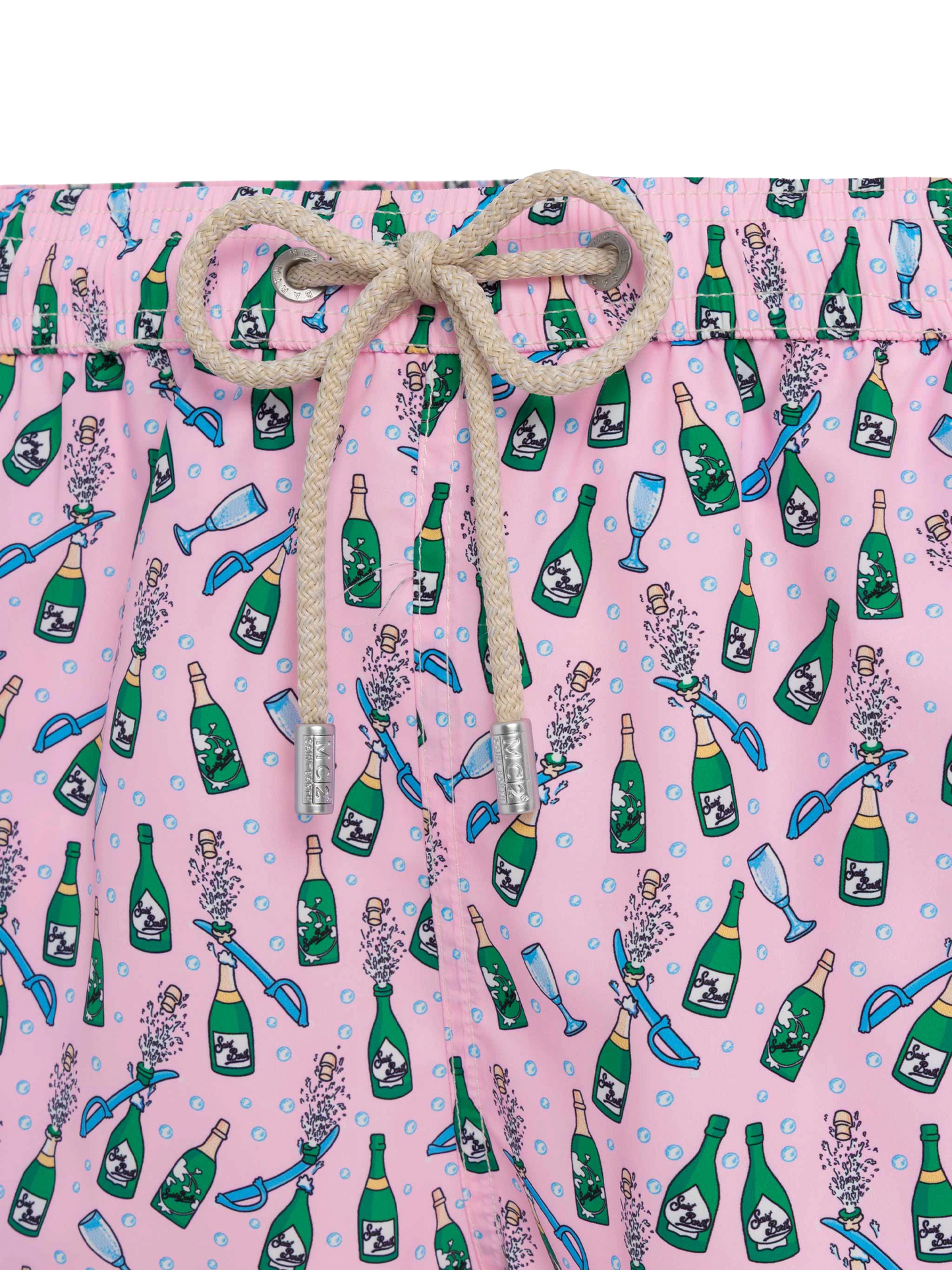 Lightweight fabric swim shorts Lighting with sabrage and bottle print - MC2 Saint Barth