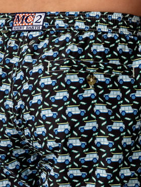 Lightweight fabric swim shorts Lighting with off-road car print - MC2 Saint Barth