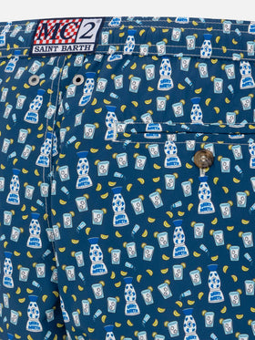 Lightweight fabric swim shorts Lighting with tequila print - MC2 Saint Barth