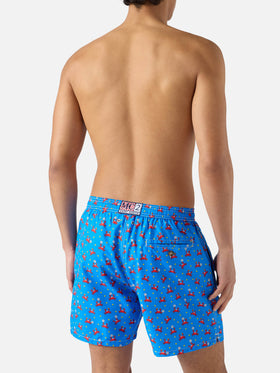 Short de bain Micro Lighting Bluette avec imprimé crabe padel 
