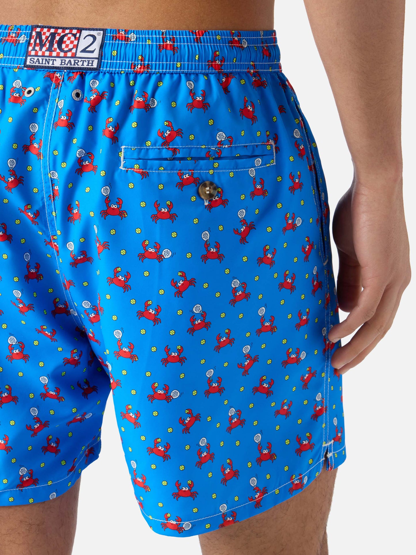 Short de bain Micro Lighting Bluette avec imprimé crabe padel 