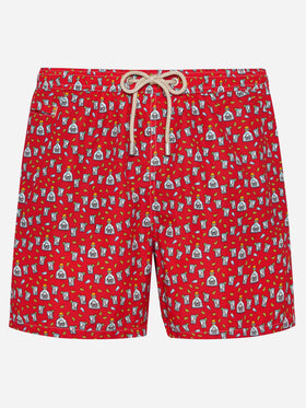 Badeshorts mit Lighting Micro Fantasy Tequila-Print 