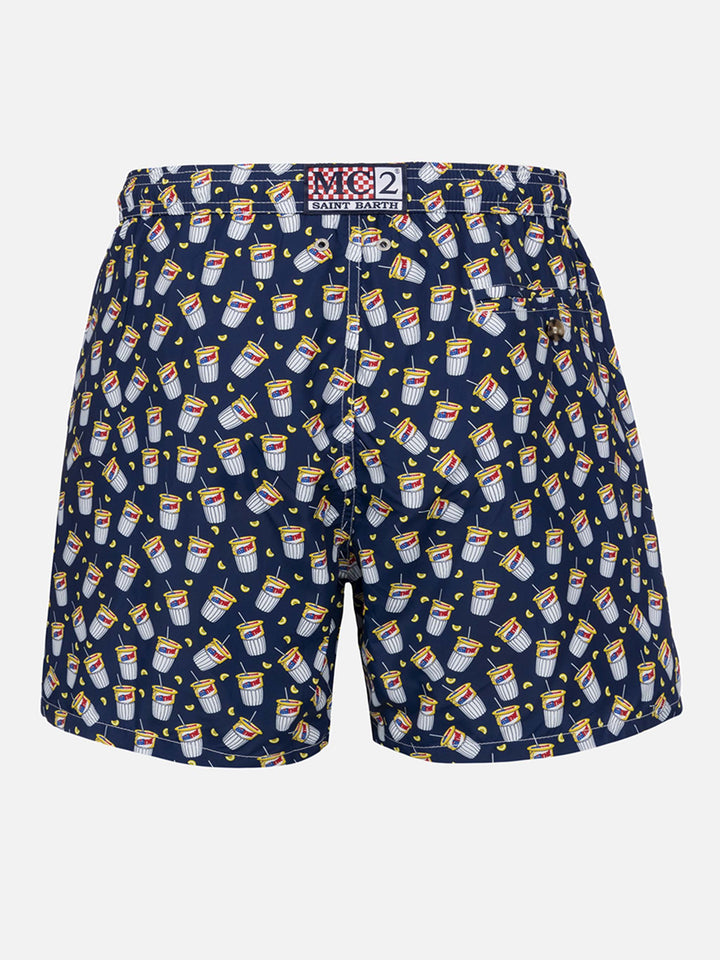 Man lightweight fabric swim-shorts Lighting Micro Fantasy with Estathè pack print|ESTATHE' FERRERO SPECIAL EDITION - MC2 Saint Barth