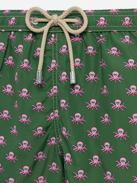 Lightweight fabric swim shorts Lighting with octopus print - MC2 Saint Barth