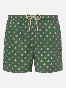 Lightweight fabric swim shorts Lighting with octopus print - MC2 Saint Barth