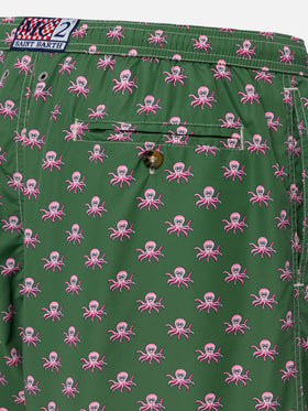 Lightweight fabric swim shorts Lighting with octopus print - MC2 Saint Barth