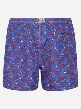 Lightweight fabric swim shorts Lighting with lobster print - MC2 Saint Barth