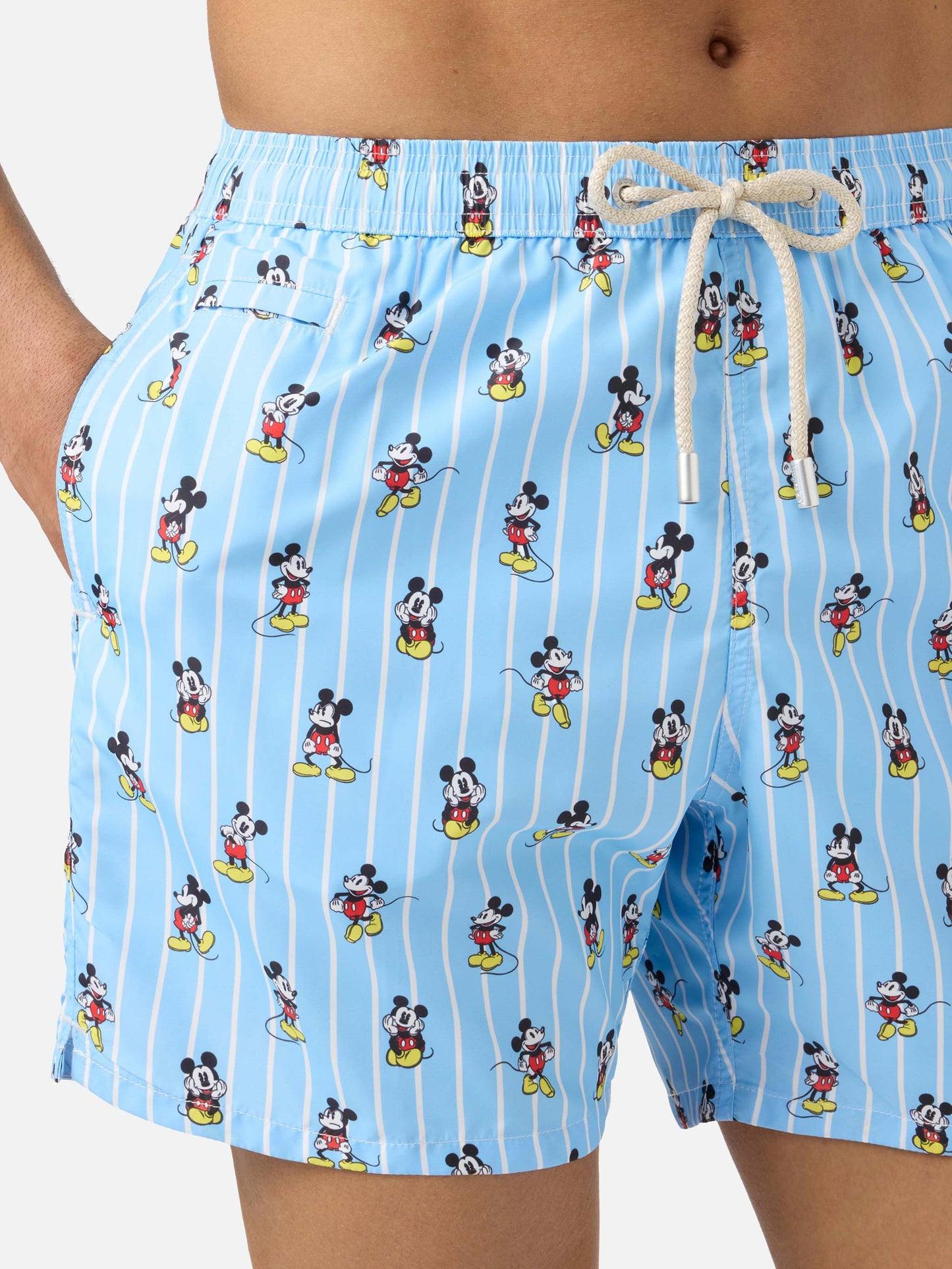 Costume mare Lighting Micro a righe con stampa Topolino | Special Edition