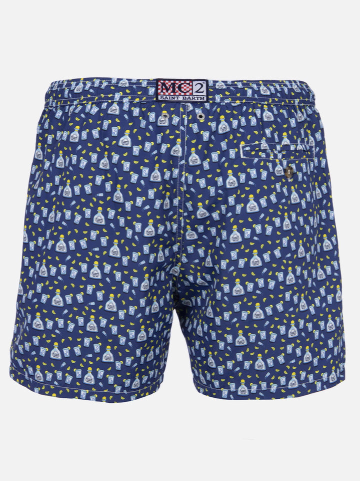 Lighting Micro Fantasy blue tequila print swim shorts
