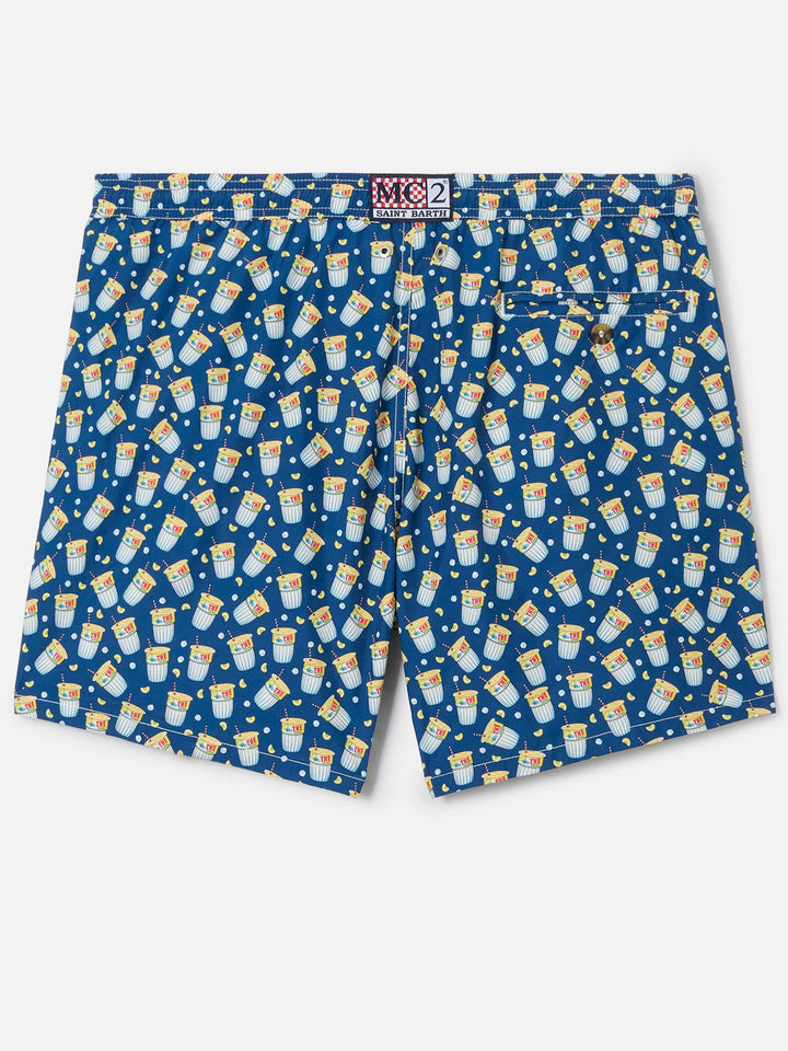 Lightweight fabric swim-shorts Lighting with Estathè pack print | ESTATHE' FERRERO SPECIAL EDITION