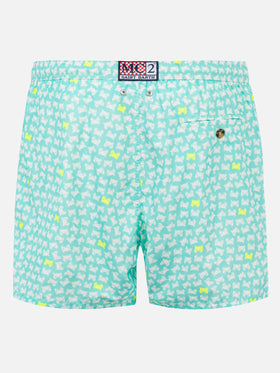 Man light fabric swim shorts with crabs print - MC2 Saint Barth