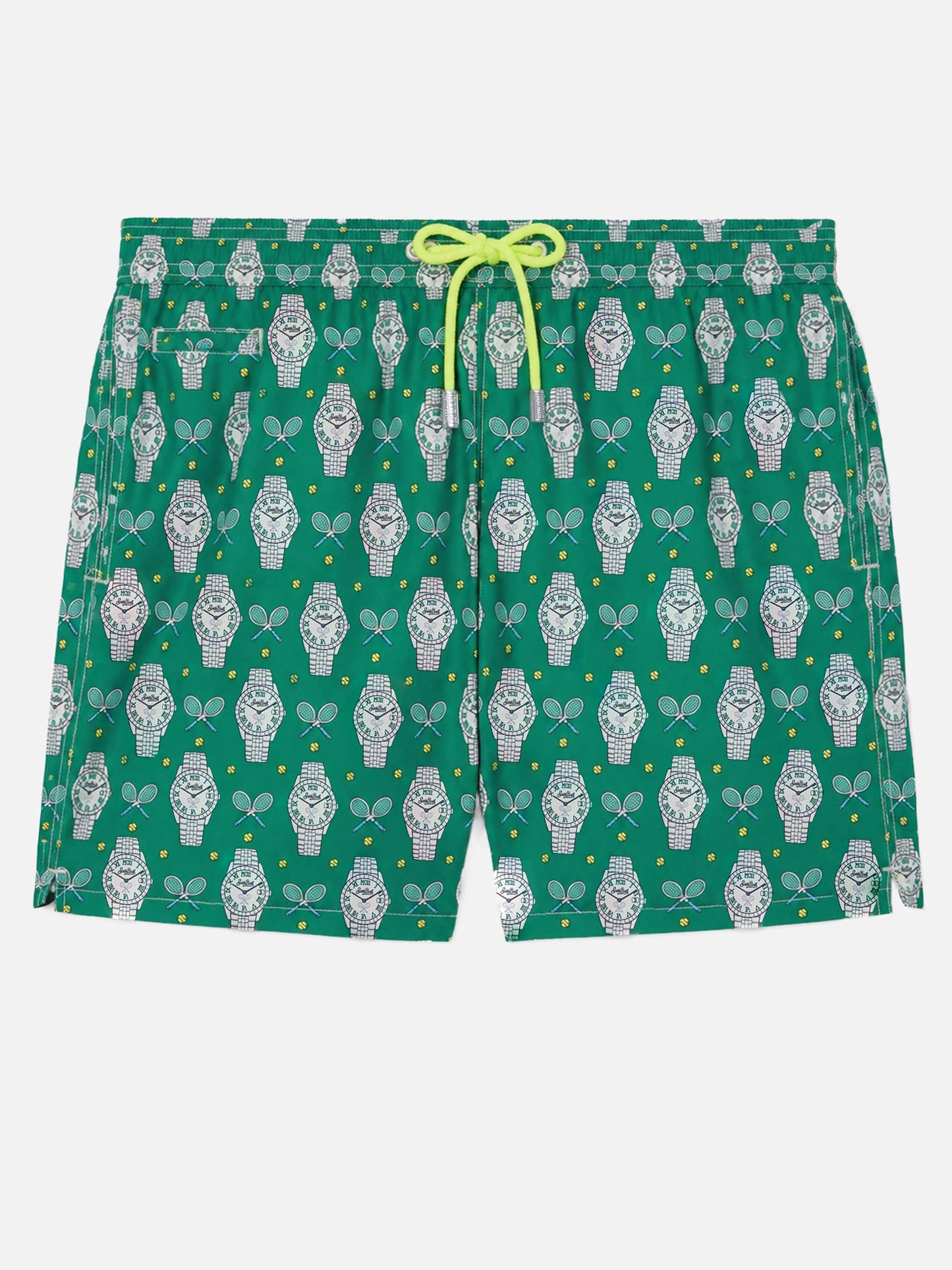 Short de bain en tissu léger Lighting avec imprimé montres 
