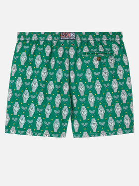 Short de bain en tissu léger Lighting avec imprimé montres 