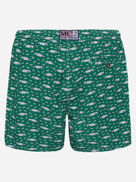 Lightweight fabric swim shorts Lighting with luxury car print - MC2 Saint Barth