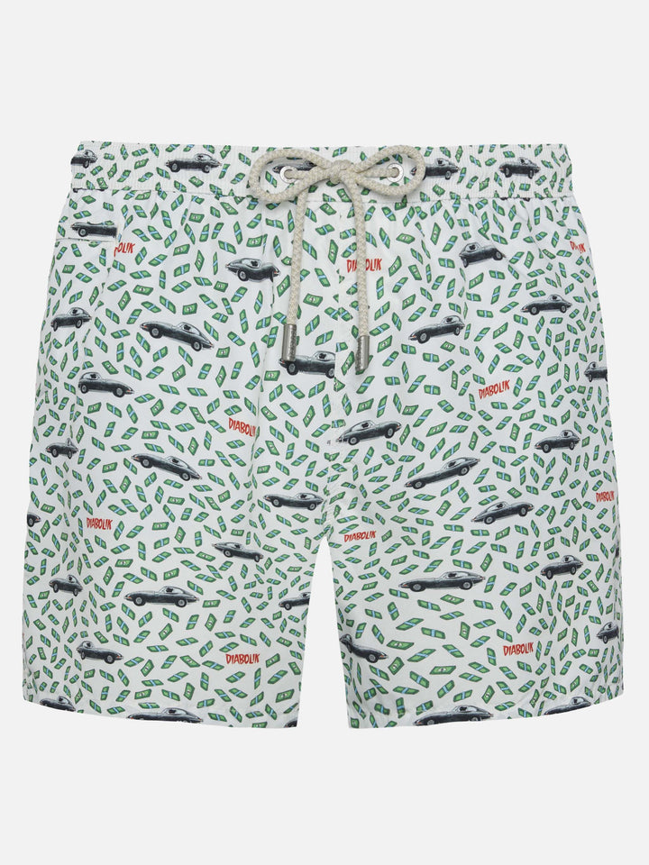 Lighting Micro Fantasy Diabolik print swim shorts | Special Edition