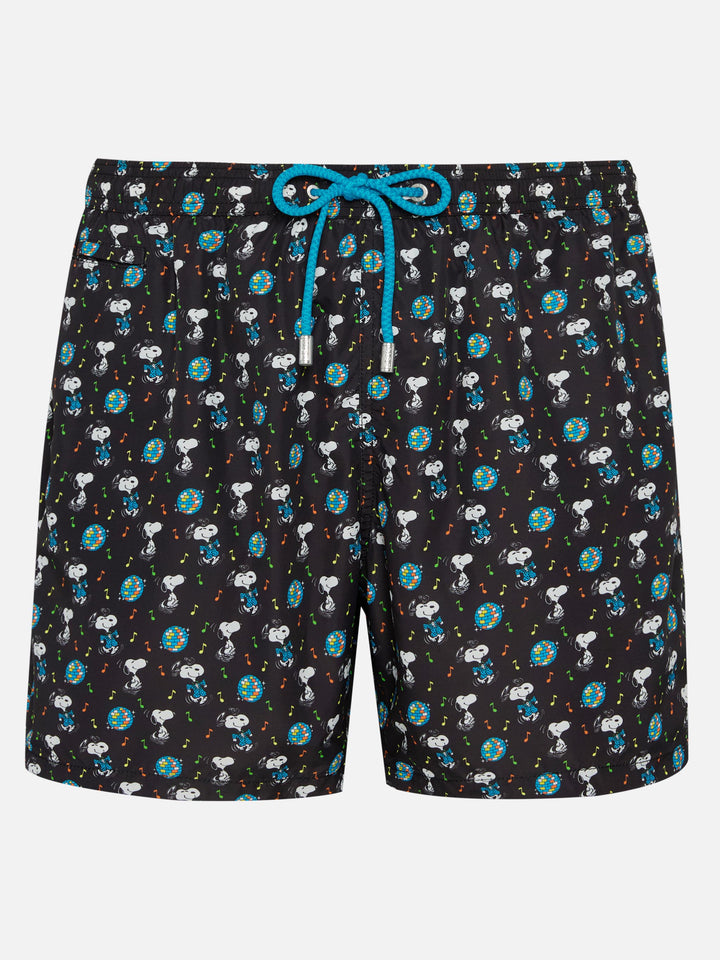 Lighting Micro Fantasy black Snoopy disco swim shorts | Special Edition