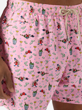 Bañador corto Micro Pink Lighting con estampado McDuck | Special Edition 