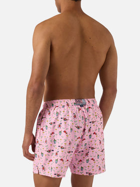 Bañador corto Micro Pink Lighting con estampado McDuck | Special Edition 