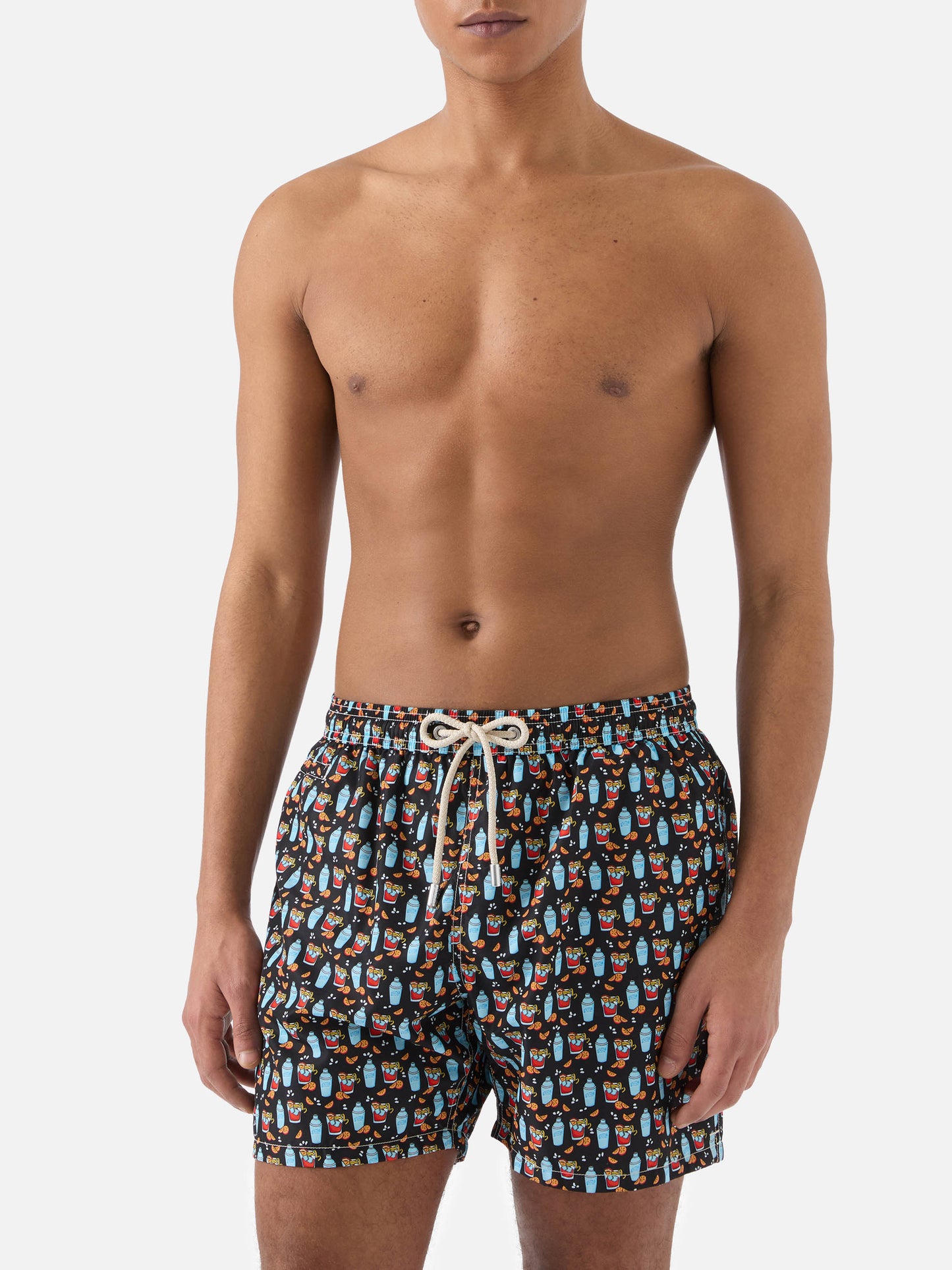 Short de bain Micro Black Lighting avec imprimé all-over negroni 
