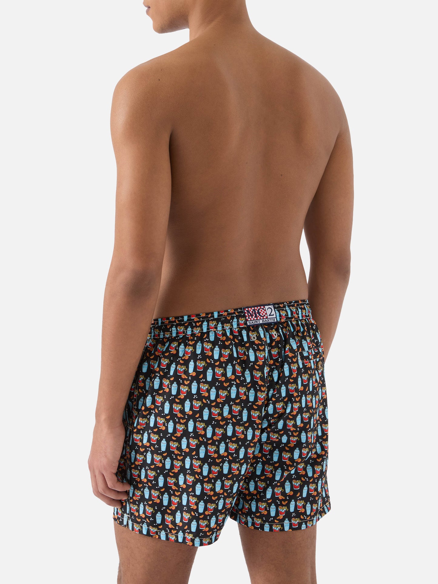 Short de bain Micro Black Lighting avec imprimé all-over negroni 