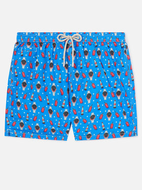 Bañador micro Blue Lighting con estampado Watch Red Cola 