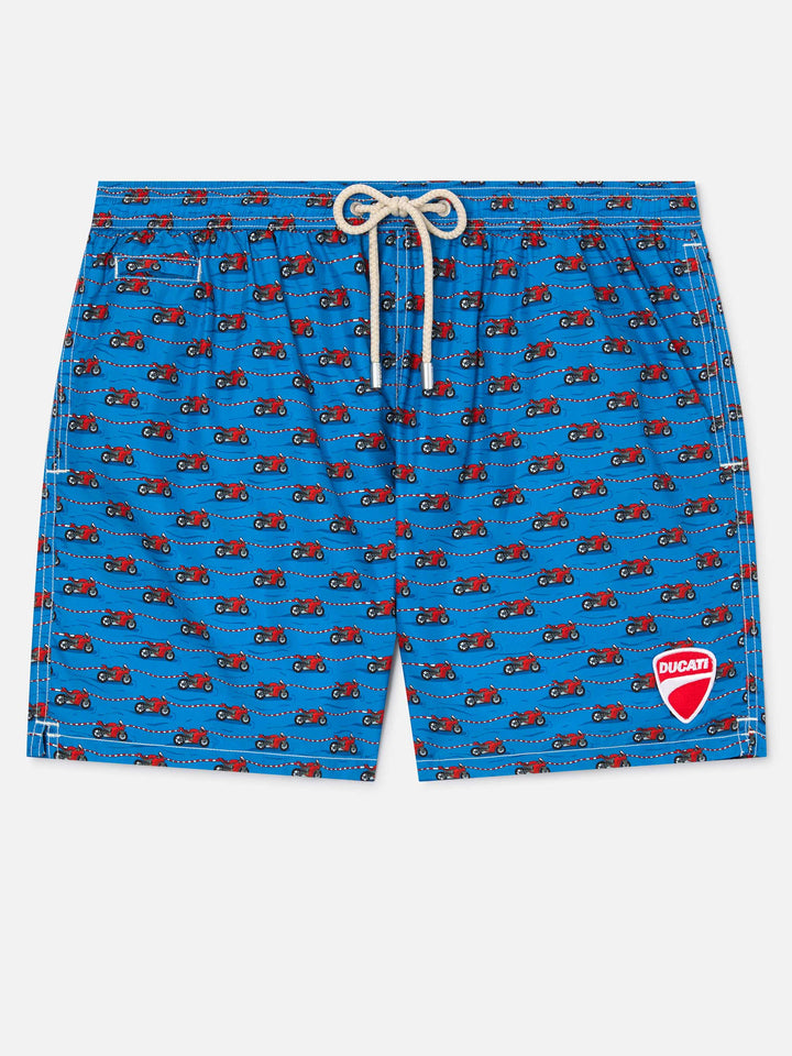 Navy Lighting Micro swim shorts with Ducati all-over print | Special Edition
