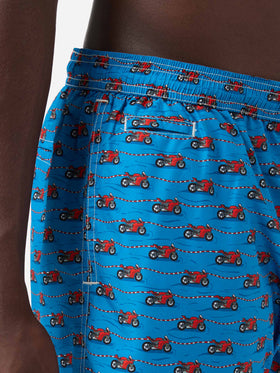 Navy Lighting Micro swim shorts with Ducati all-over print | Special Edition