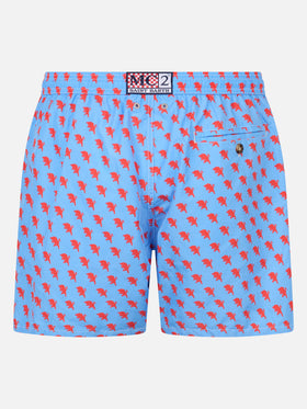 Man lightweight fabric swim shorts with Torino logo print | AC TORINO SPECIAL EDITION - MC2 Saint Barth