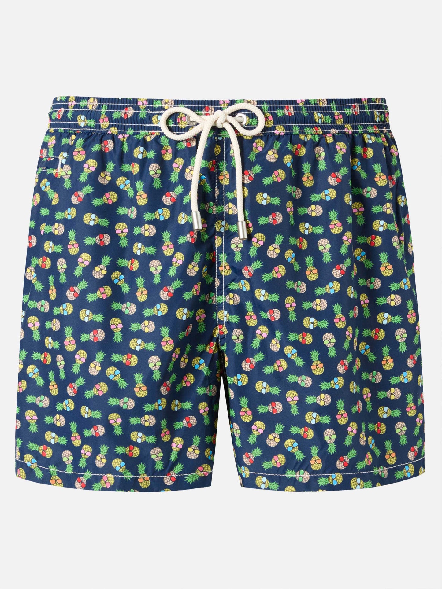 Lightweight fabric swim shorts Lighting with pineapple print
