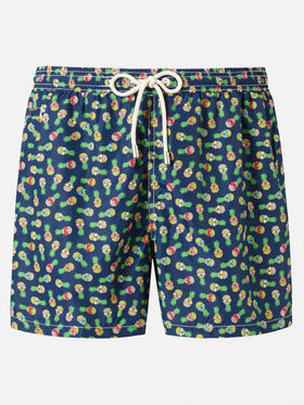 Lightweight fabric swim shorts Lighting with pineapple print