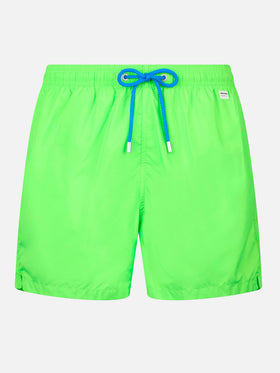 Man lightweight fabric fluo green swim shorts Lighting Pantone | PANTONE® SPECIAL EDITION - MC2 Saint Barth
