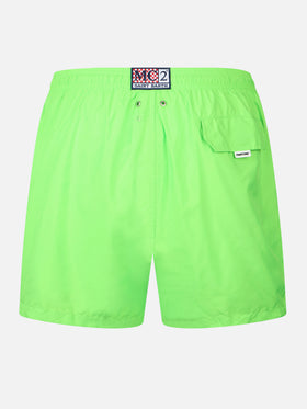 Man lightweight fabric fluo green swim shorts Lighting Pantone | PANTONE® SPECIAL EDITION - MC2 Saint Barth