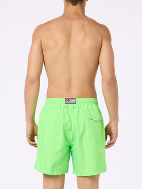 Man lightweight fabric fluo green swim shorts Lighting Pantone | PANTONE® SPECIAL EDITION - MC2 Saint Barth