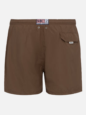 Lightweight fabric brown swim shorts Lighting Pantone | PANTONE® SPECIAL EDITION - MC2 Saint Barth