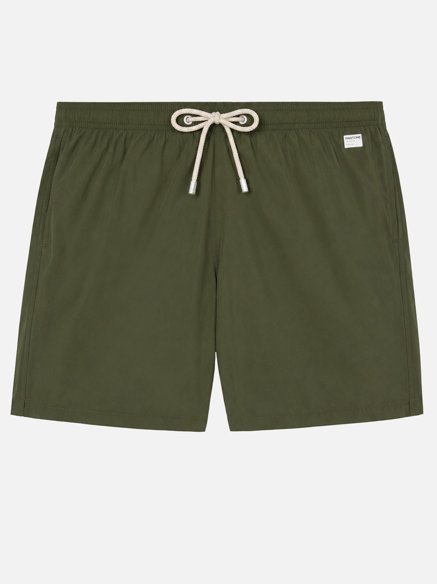Short de bain en tissu léger vert militaire Lighting Pantone | PANTONE® SPECIAL EDITION 