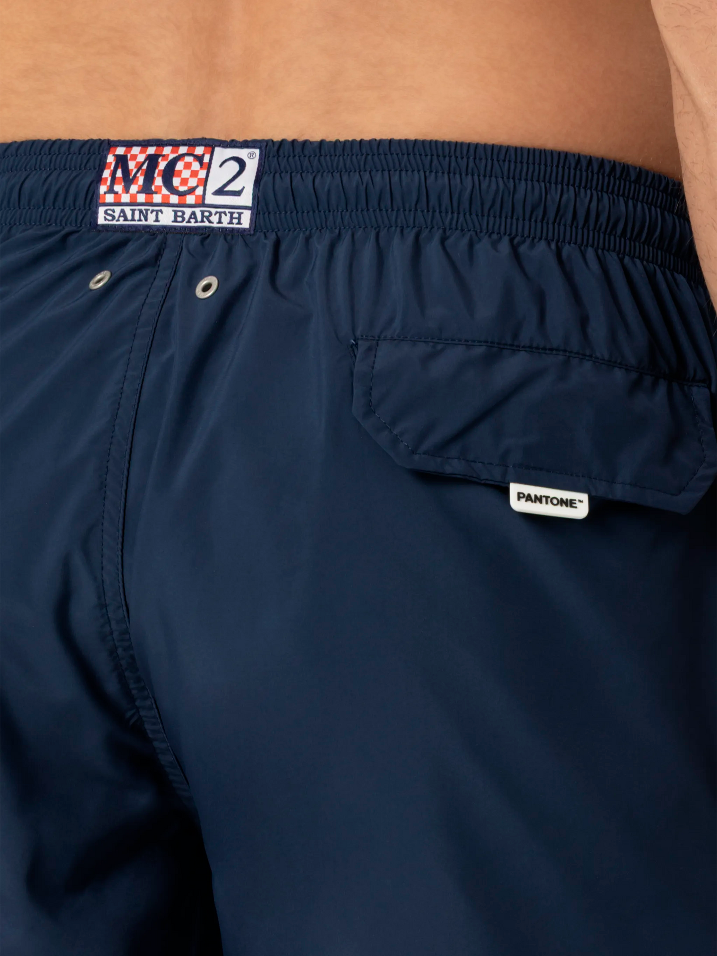 Lighting Pantone navy blue swim shorts in stretch technical fabric | Special Edition