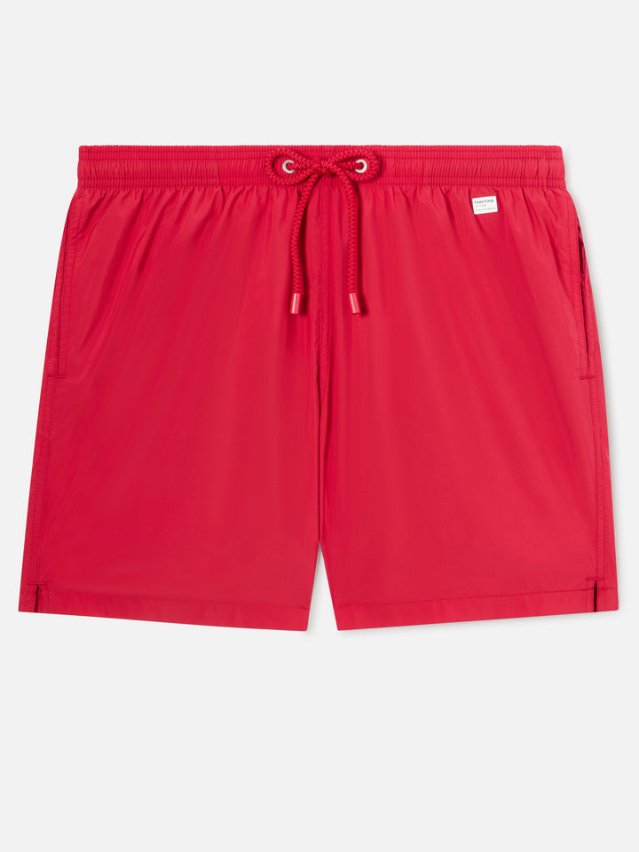 Lighting Pantone swim shorts in red | PANTONE SPECIAL EDITION