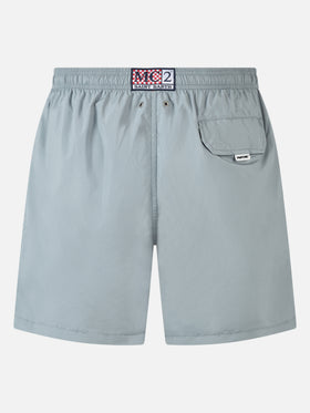 Man lightweight fabric grey swim shorts Lighting Pantone | PANTONE® SPECIAL EDITION - MC2 Saint Barth